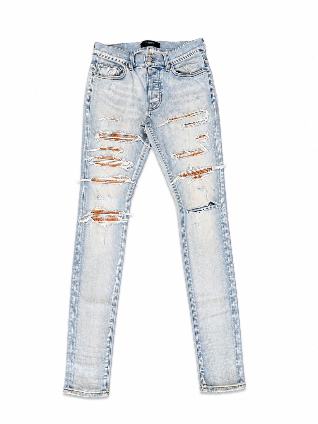 Amiri Plaid Thrasher Jean (Size 28)