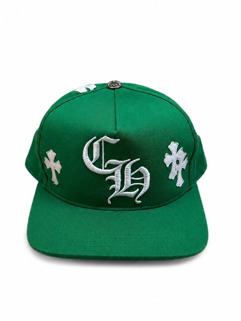 Chrome Hearts “Cross Patch” Green Trucker Hat