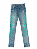 Amiri Teal Bone Jean (Size 31)