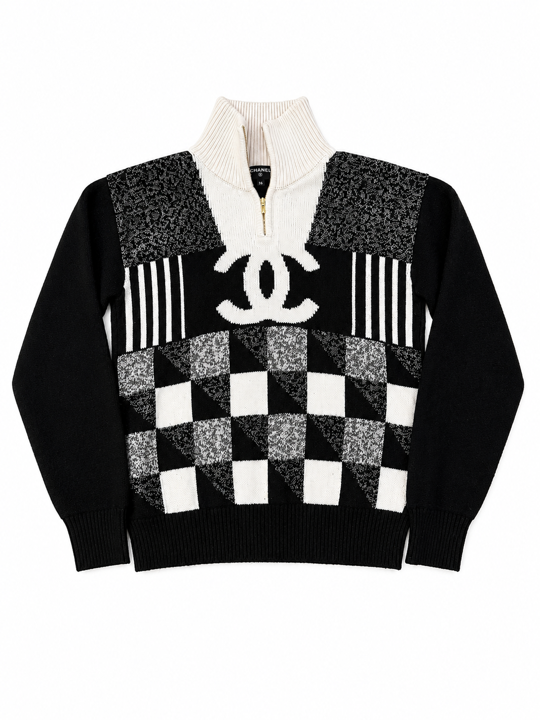Chanel CC Colorblock Quarter Zip (Size S)