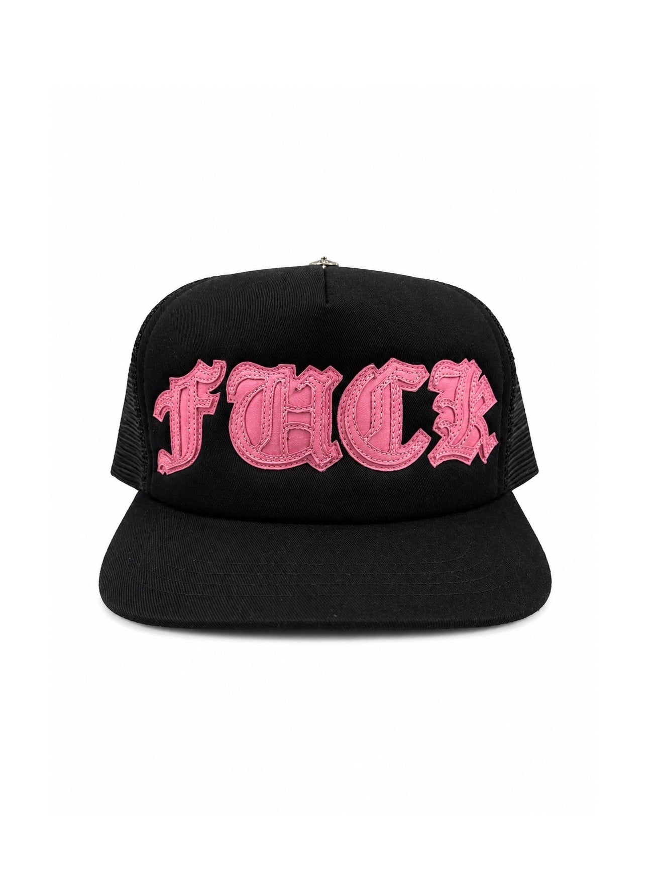 Chrome Hearts Pink Leather “Fuck” Patch Hat