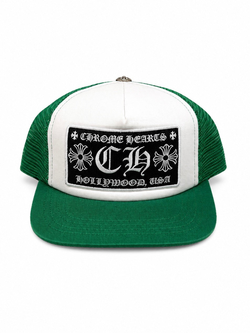 Chrome Hearts “CH” Green Trucker Hat